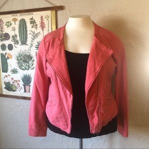 Torrid Coral Jersey Jacket